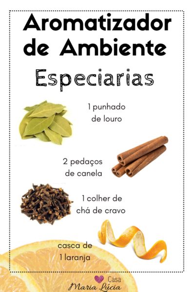 aromatizador de ambiente caseiro especiarias