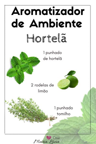 aromatizador de ambiente caseiro hortelã