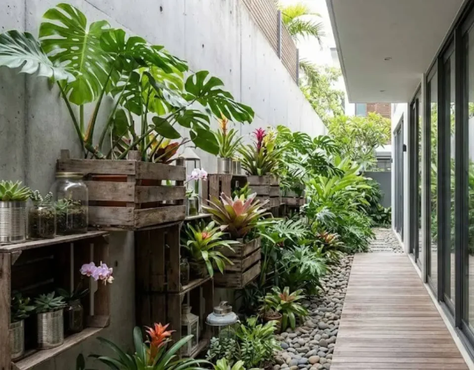 decoração-para-jardim-material-reciclado